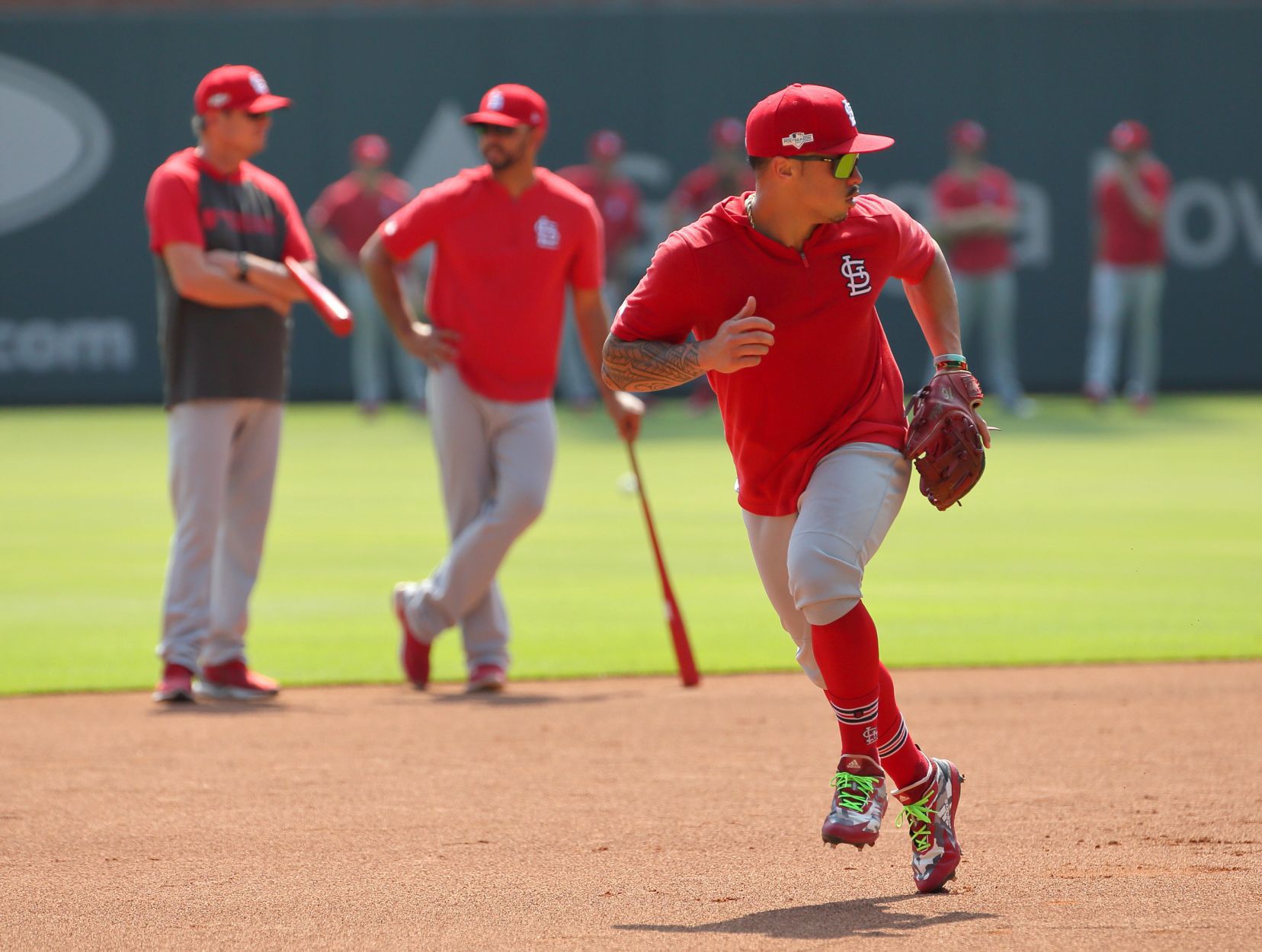 St. Louis Cardinals practice before Game 1 of NLDS in Atlanta